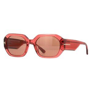 A0758Z New TOM FORD Veronique-02 Red Square FT0917/S 72E Sunglasses Women